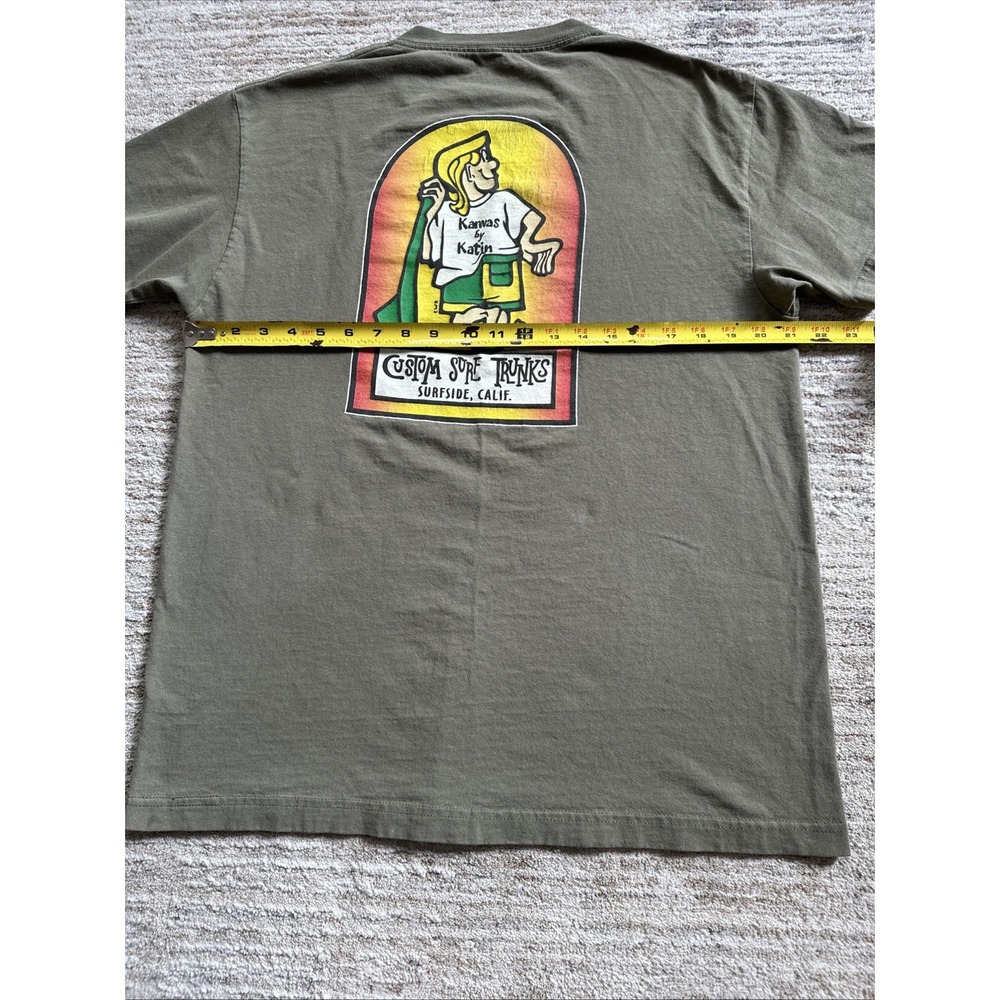 Kanvas By Katin T-Shirt Men L Flat Green Beach Surfside California Custom Surf - Picture 5 of 8